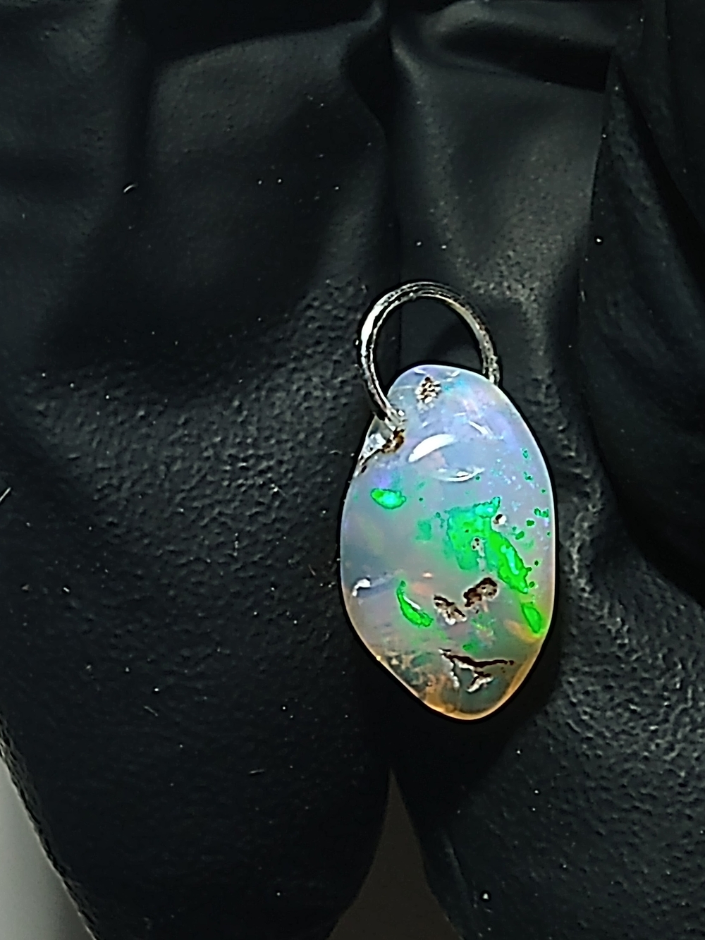 Natural Ethiopian Opal Tumble Pendant